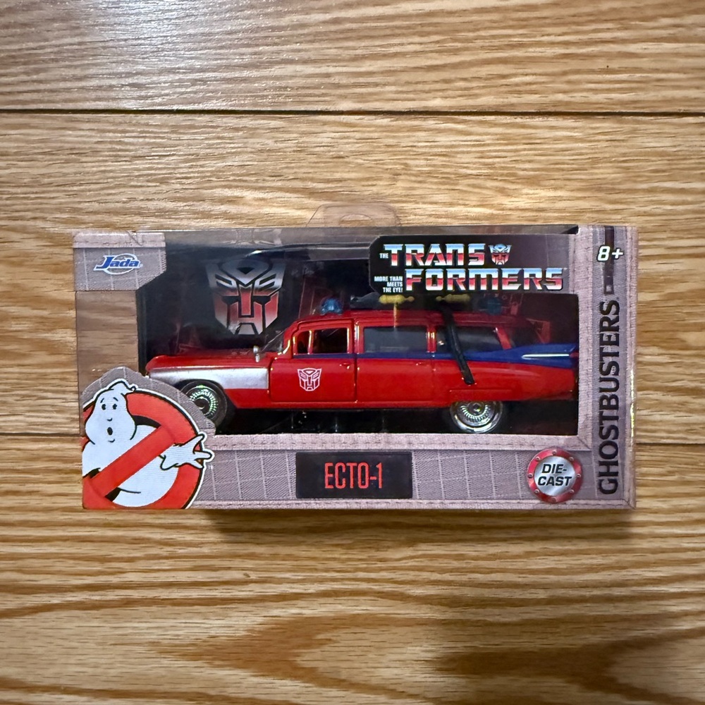 Ghostbusters Transformers Ecto-1 Red Die-Cast Toy